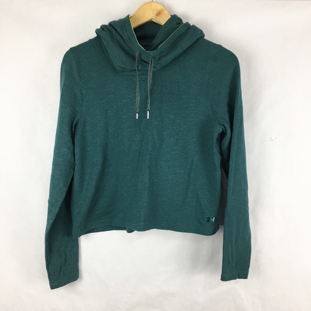 Under Armour Green Plush Terry Hoodie Size S - Picture 2 of 8